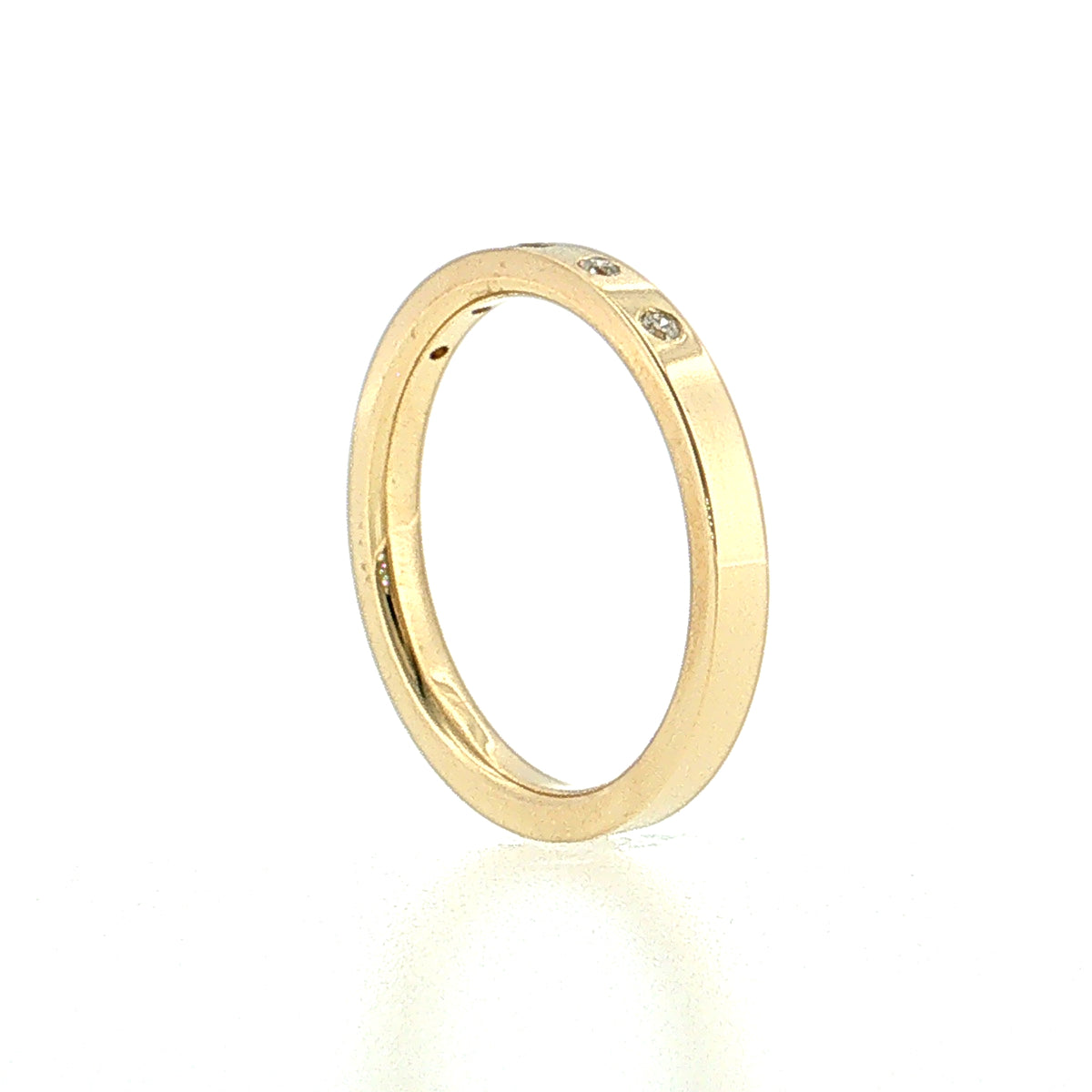 Five Stone Diamond Wedding Band 14k Yellow Gold