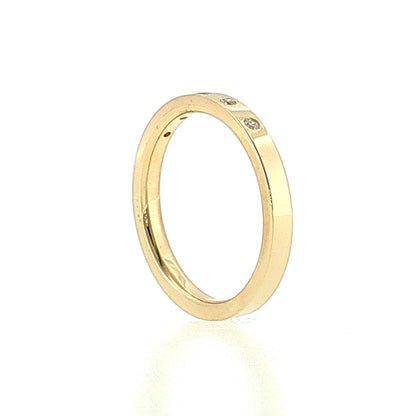 Five Stone Diamond Wedding Band 14k Yellow Gold