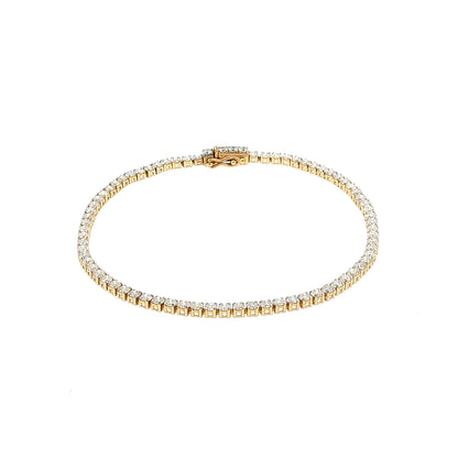 3.50 Brilliant Diamond Tennis Bracelet in 14k Yellow Gold