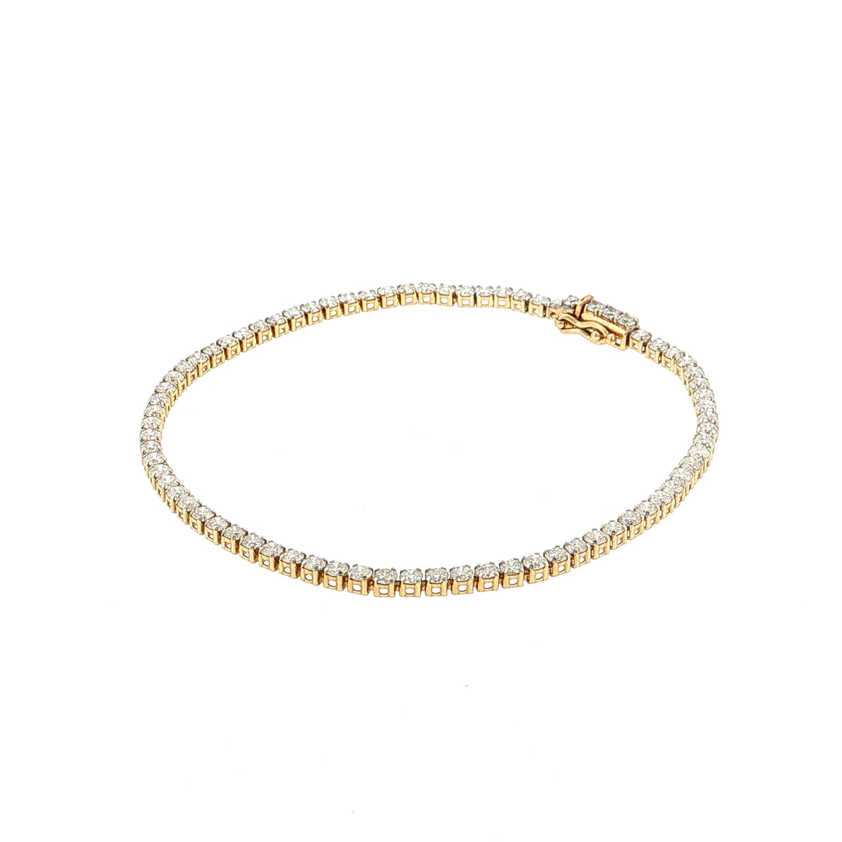 3.50 Brilliant Diamond Tennis Bracelet in 14k Yellow Gold