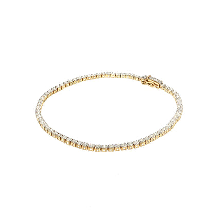 3.50 Brilliant Diamond Tennis Bracelet in 14k Yellow Gold