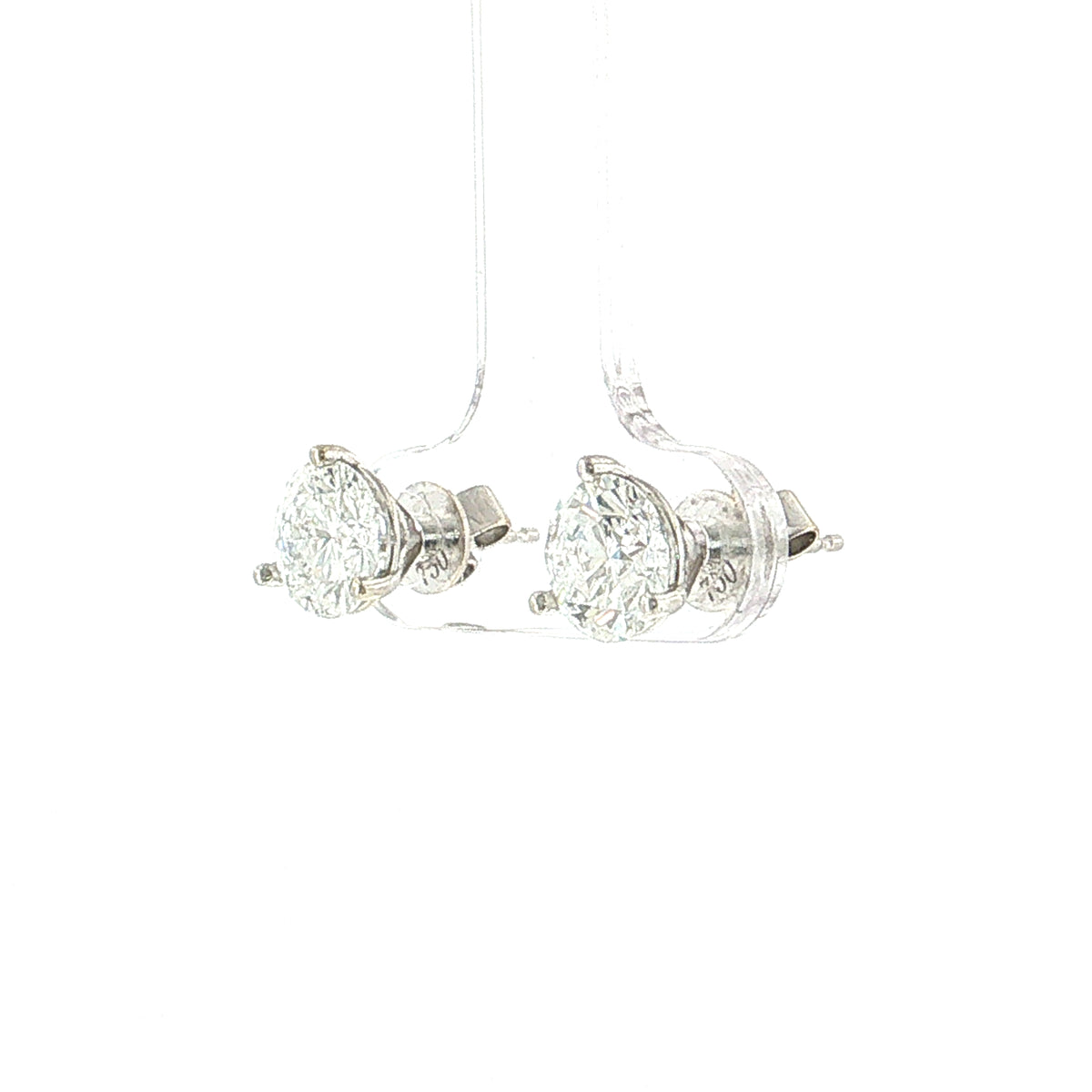 2.28 Round Brilliant Diamond Stud Earrings 18k
