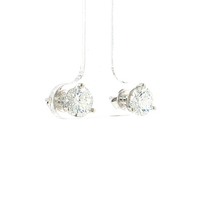 2.28 Round Brilliant Diamond Stud Earrings 18k