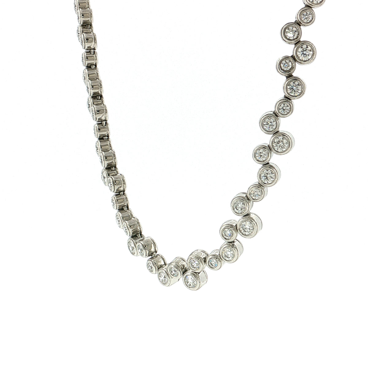 13.90 Tiffany & Co Diamond Bubble Necklace Platinum