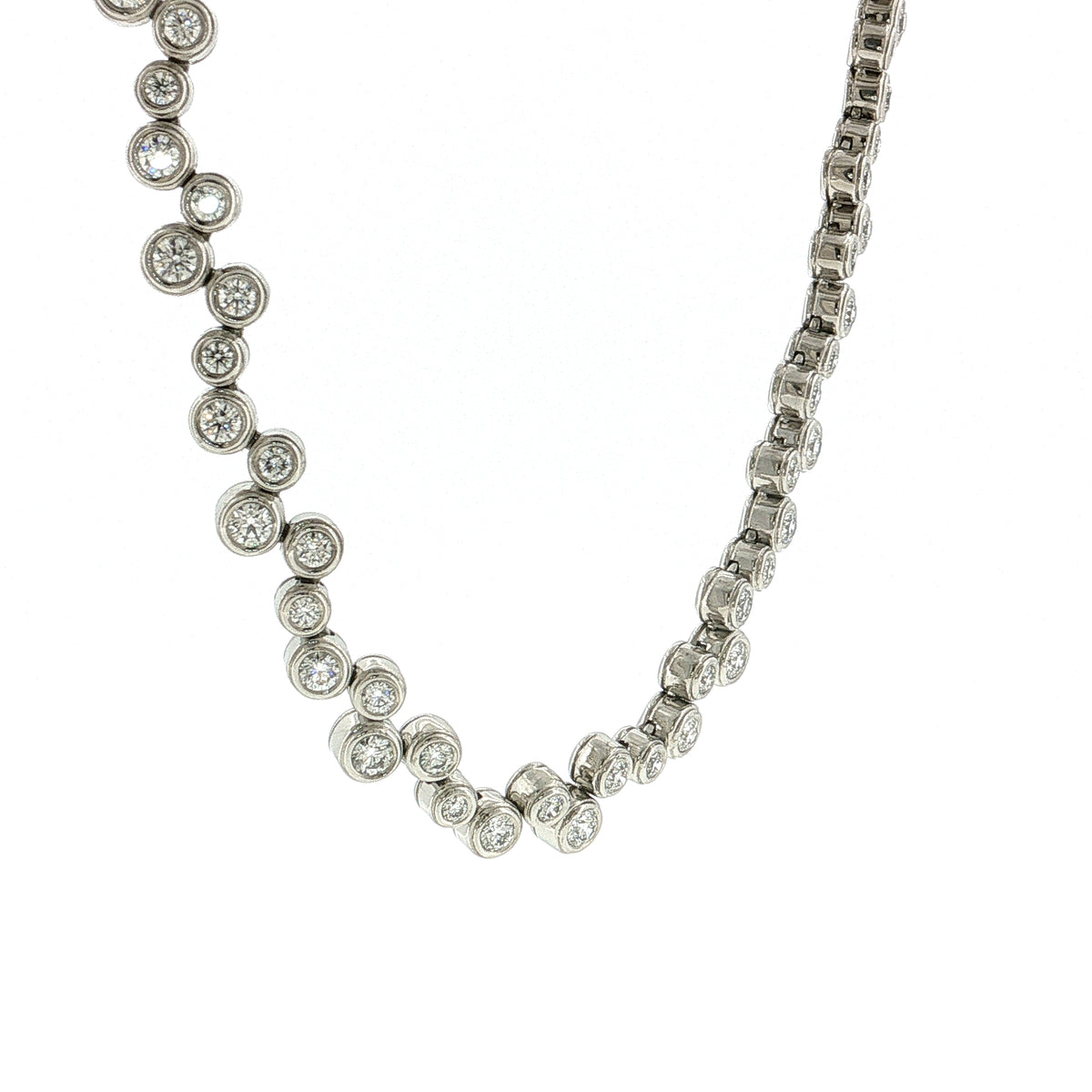 13.90 Tiffany & Co Diamond Bubble Necklace Platinum