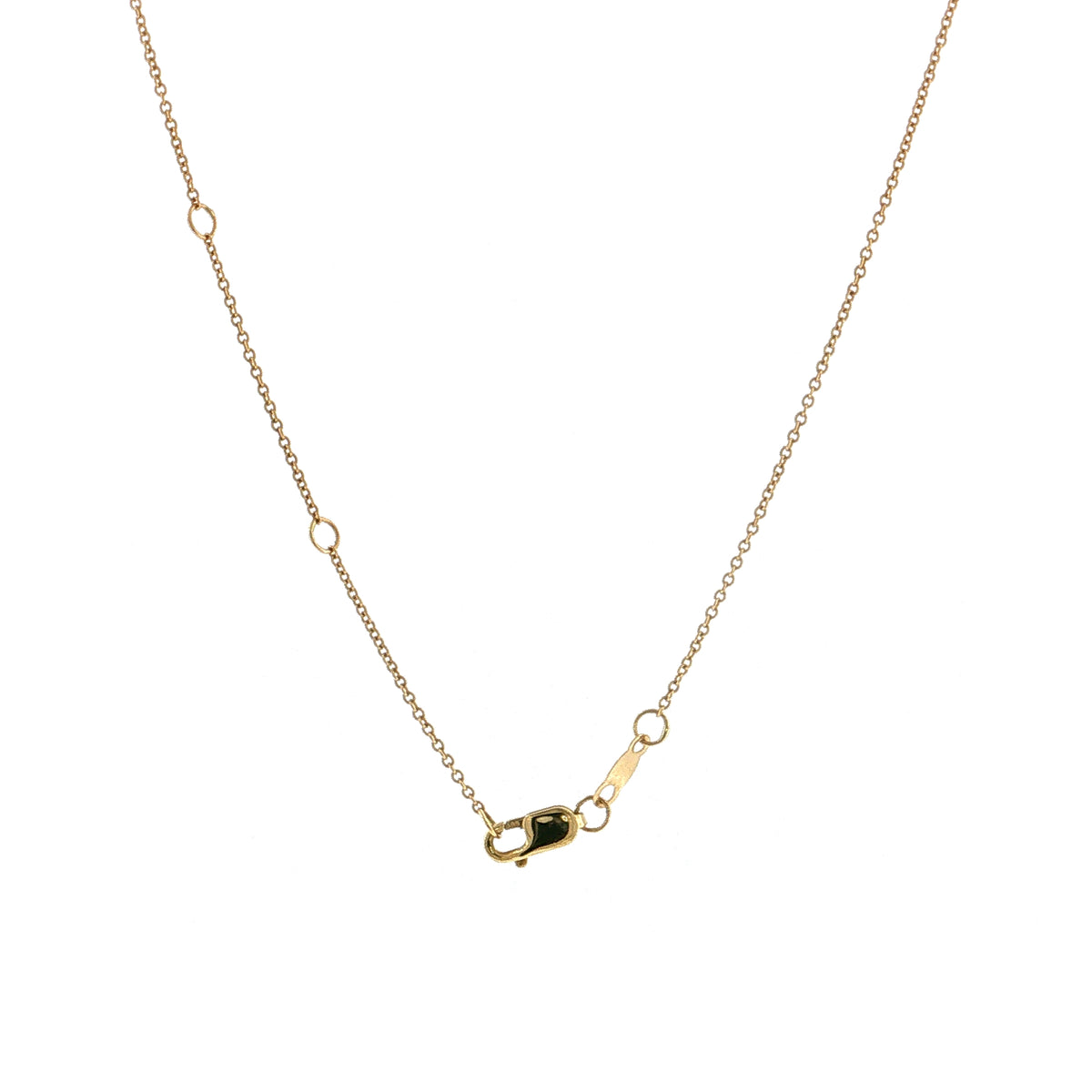 .33 Emerald Cut Diamond Pendant Necklace 14k Yellow Gold