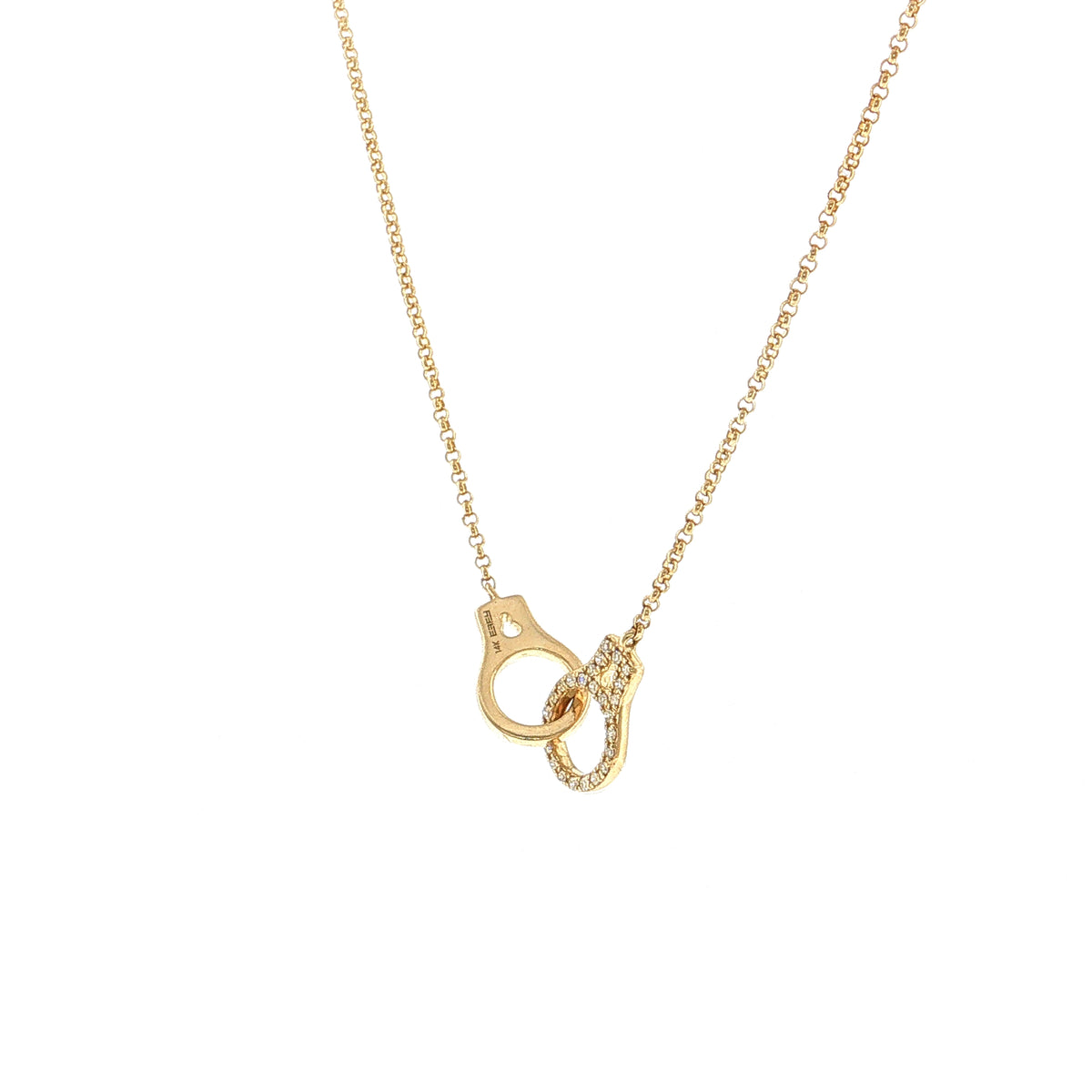 Effy Diamond Handcuff Pendant Necklace 14k Yellow Gold