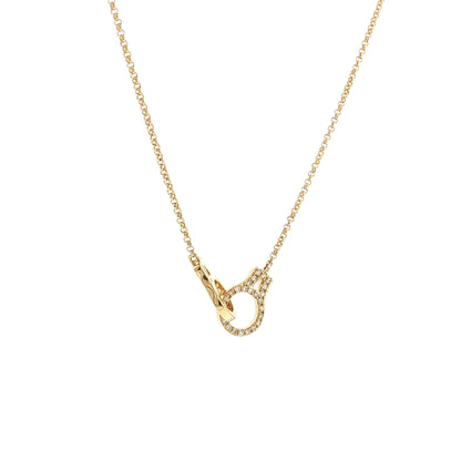 Effy Diamond Handcuff Pendant Necklace 14k Yellow Gold