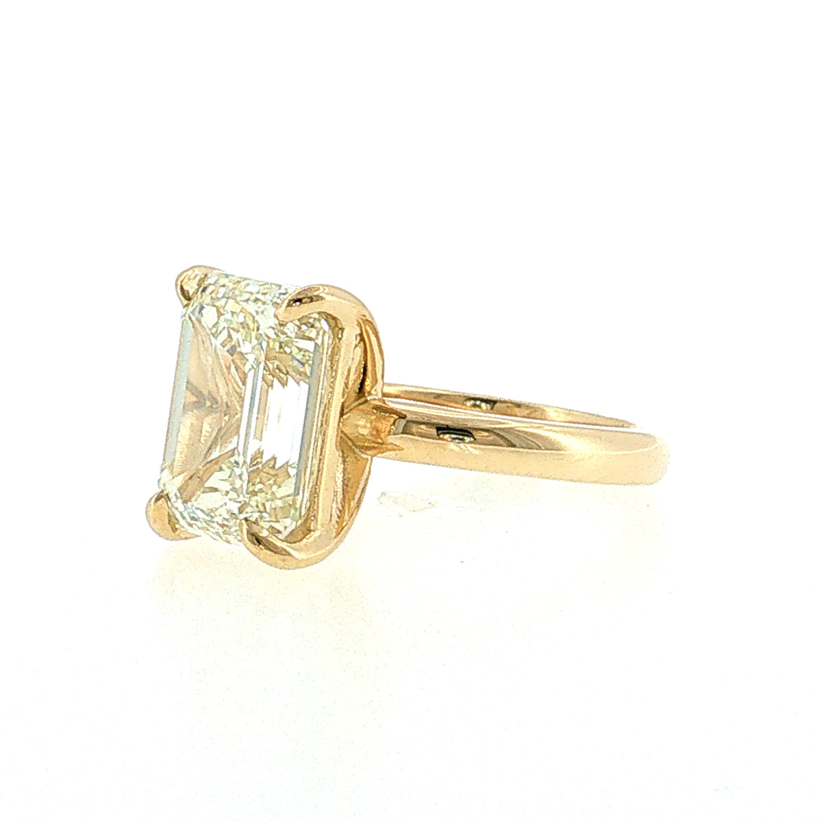 8 Carat Emerald Cut Diamond Engagement Ring 14k