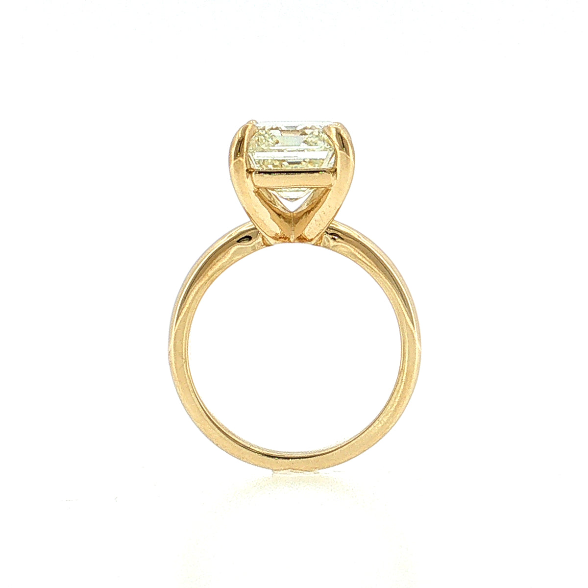 8 Carat Emerald Cut Diamond Engagement Ring 14k