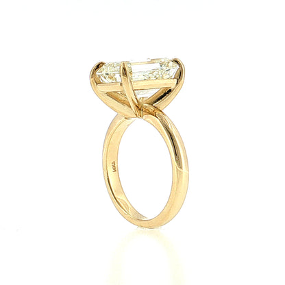 8 Carat Emerald Cut Diamond Engagement Ring 14k