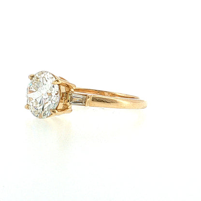 2.08 GIA Old European Diamond Engagement Ring 14k