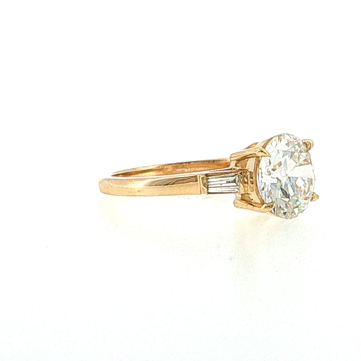 2.08 GIA Old European Diamond Engagement Ring 14k