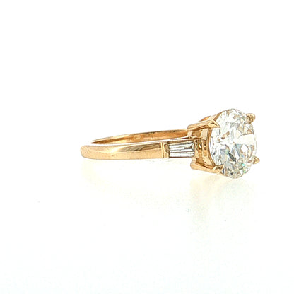 2.08 GIA Old European Diamond Engagement Ring 14k