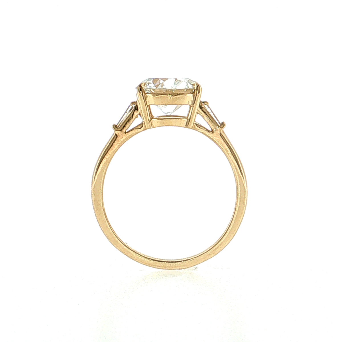 2.08 GIA Old European Diamond Engagement Ring 14k