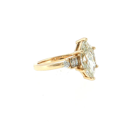 2.02 Marquise Diamond Engagement Ring 14k Yellow Gold