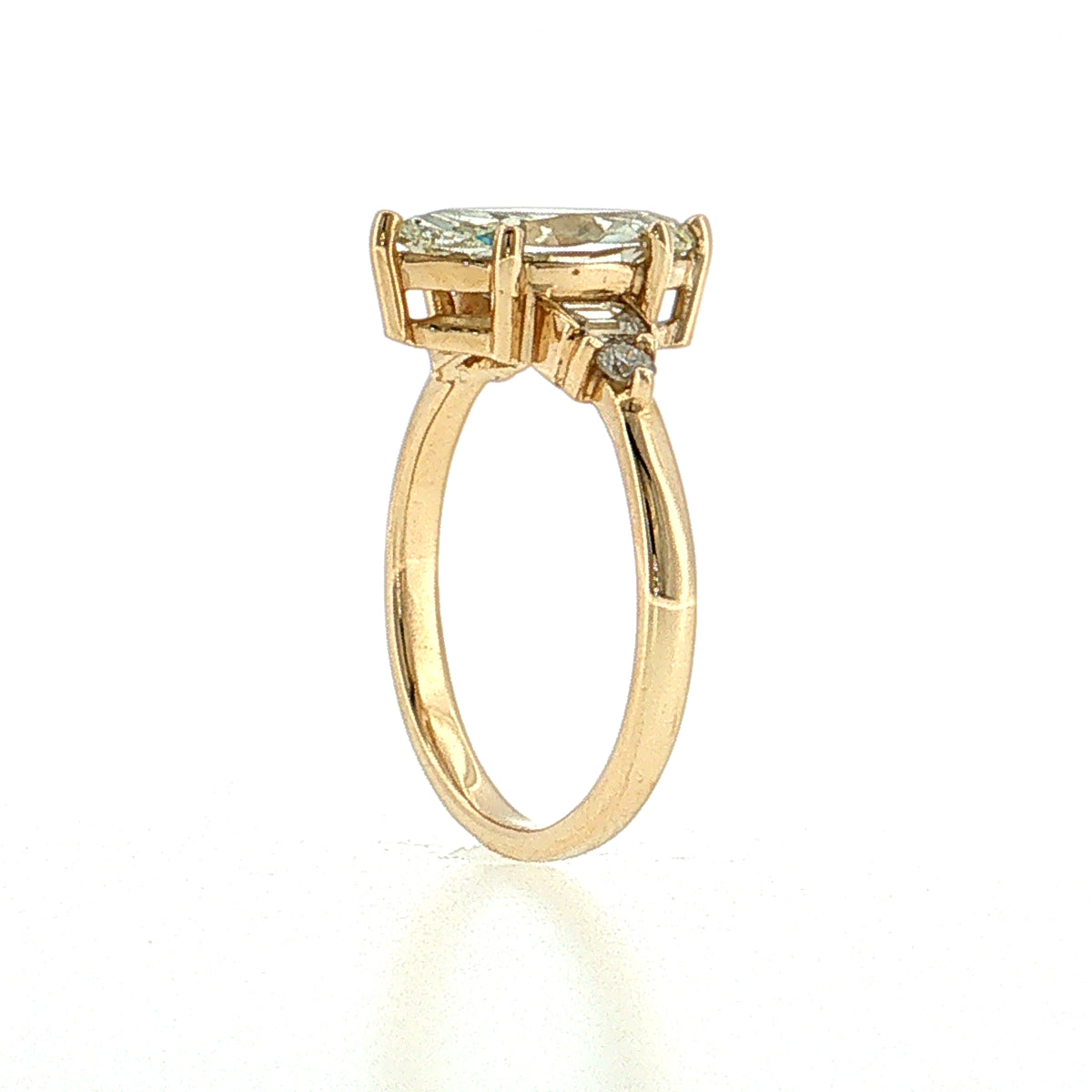 2.02 Marquise Diamond Engagement Ring 14k Yellow Gold