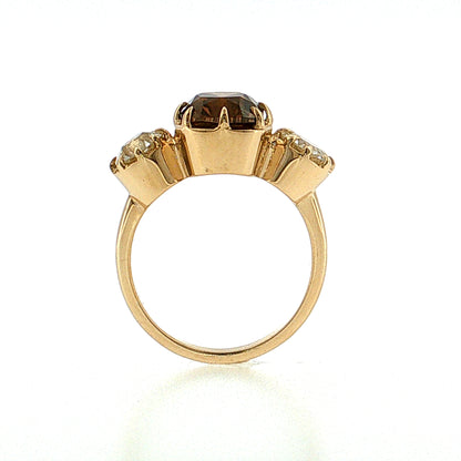 3.32 Fancy Brown Diamond Engagement Ring 14k