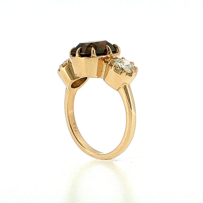 3.32 Fancy Brown Diamond Engagement Ring 14k