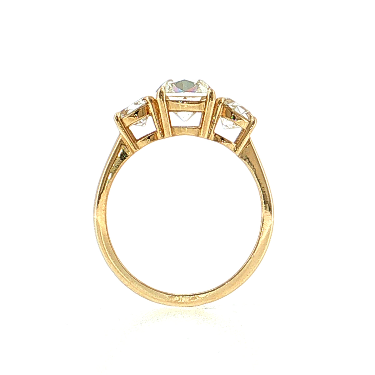 2.01 GIA Old Mine Cushion Cut Diamond Engagement Ring 14k