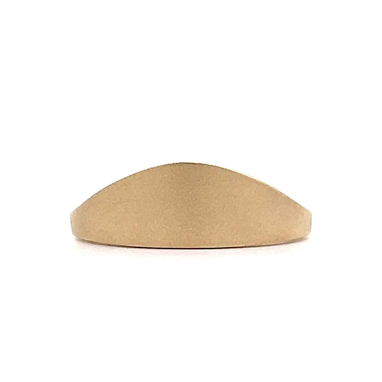 Unisex Asymmetrical Signet Ring in 14k Yellow Gold