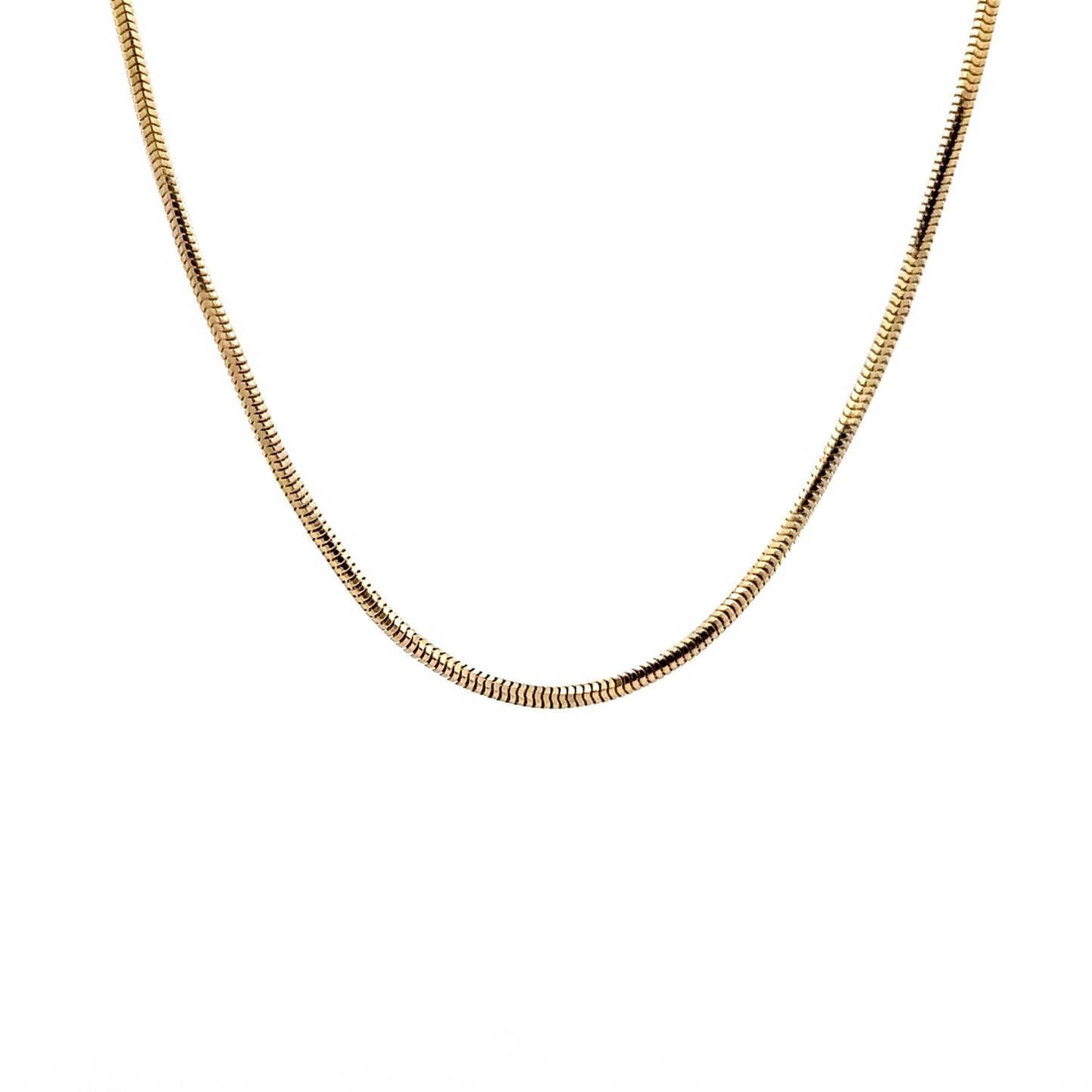Unisex Snake Chain Necklace in 14k Yellow Gold