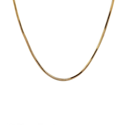 Unisex Snake Chain Necklace in 14k Yellow Gold