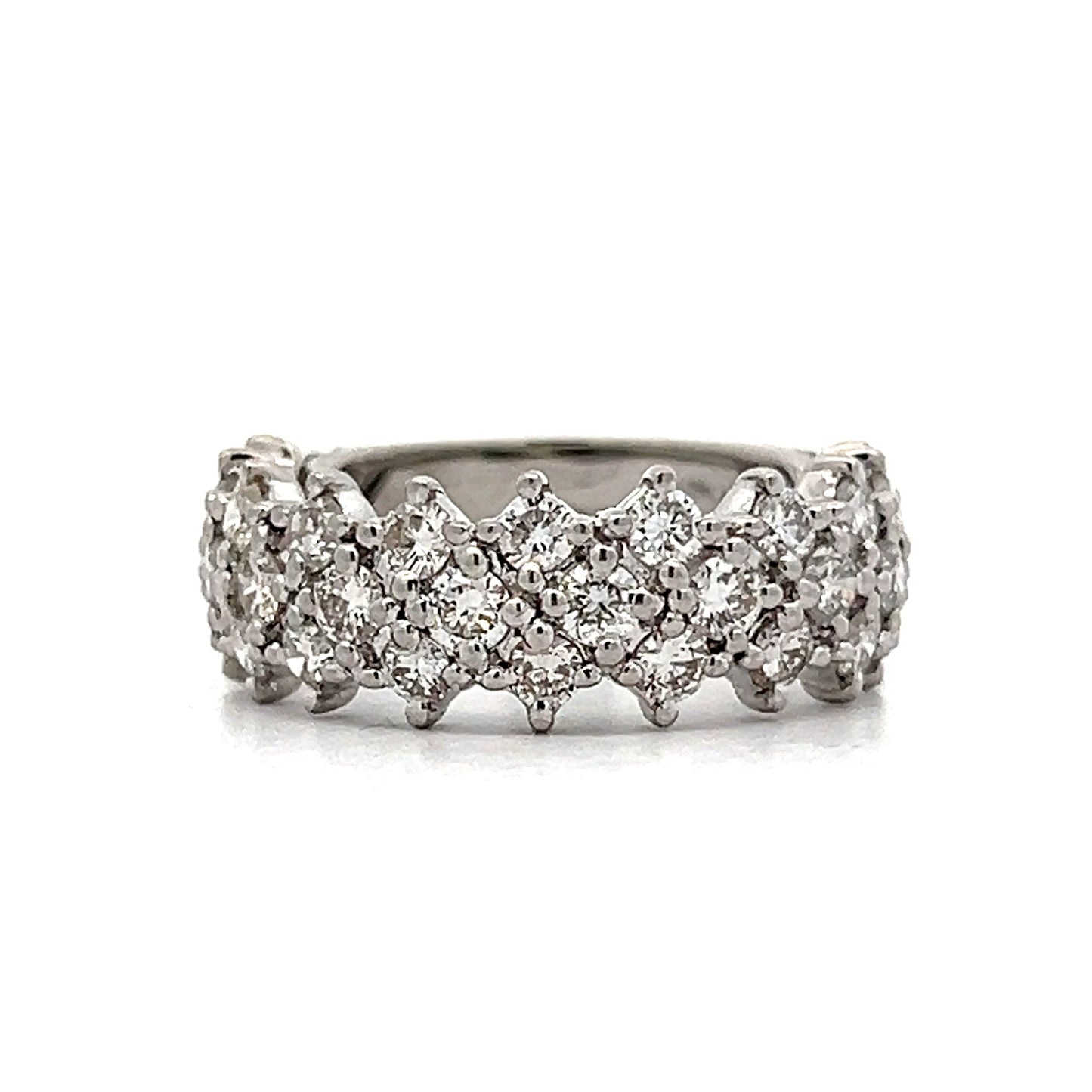 2.50 Pave Diamond Statement Ring in Platinum