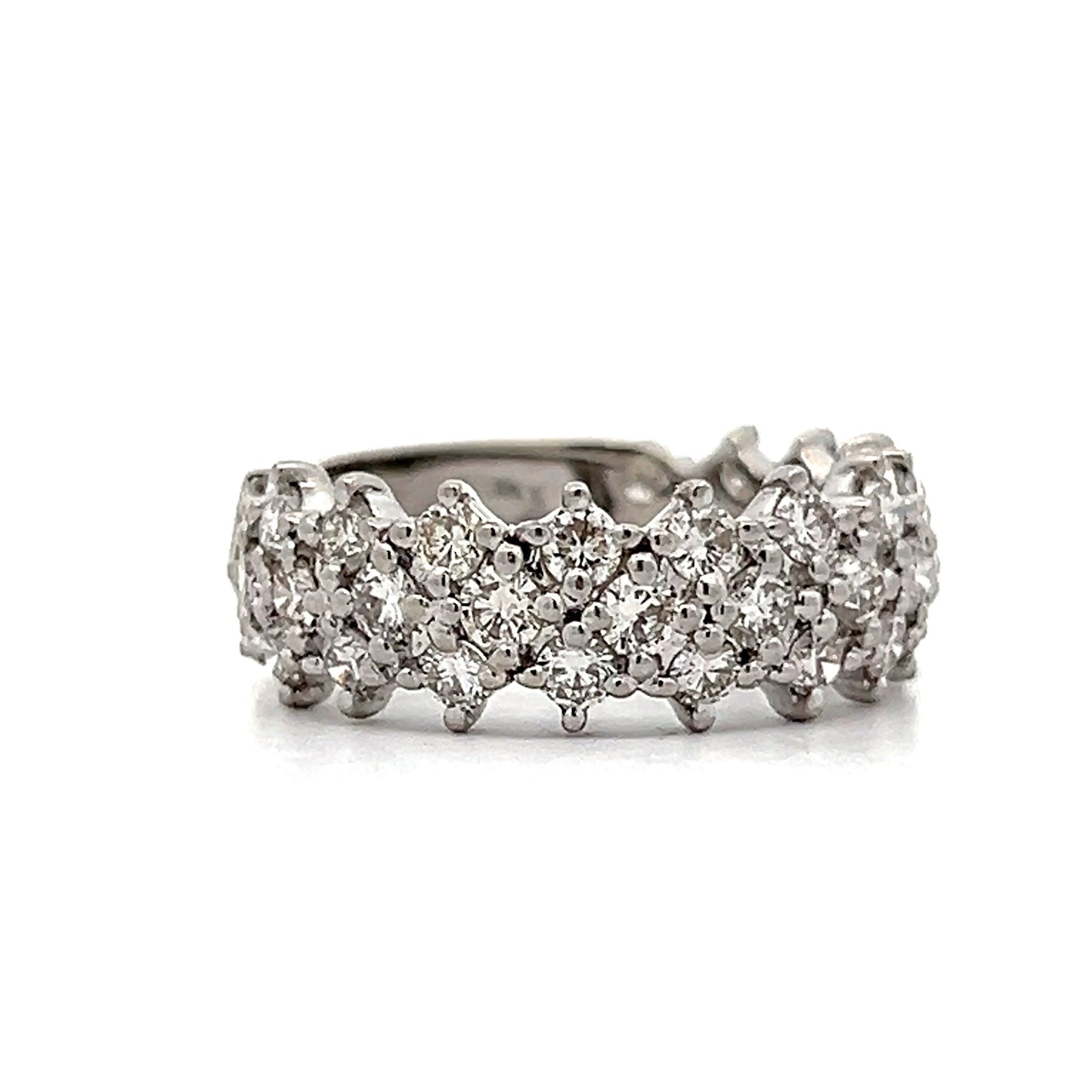 2.50 Pave Diamond Statement Ring in Platinum