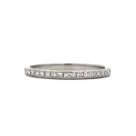 .40 Vintage Art Deco French Cut Diamond Band in Platinum