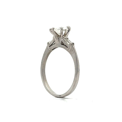 .58 Pear Cut Diamond Engagement Ring in 14k White Gold