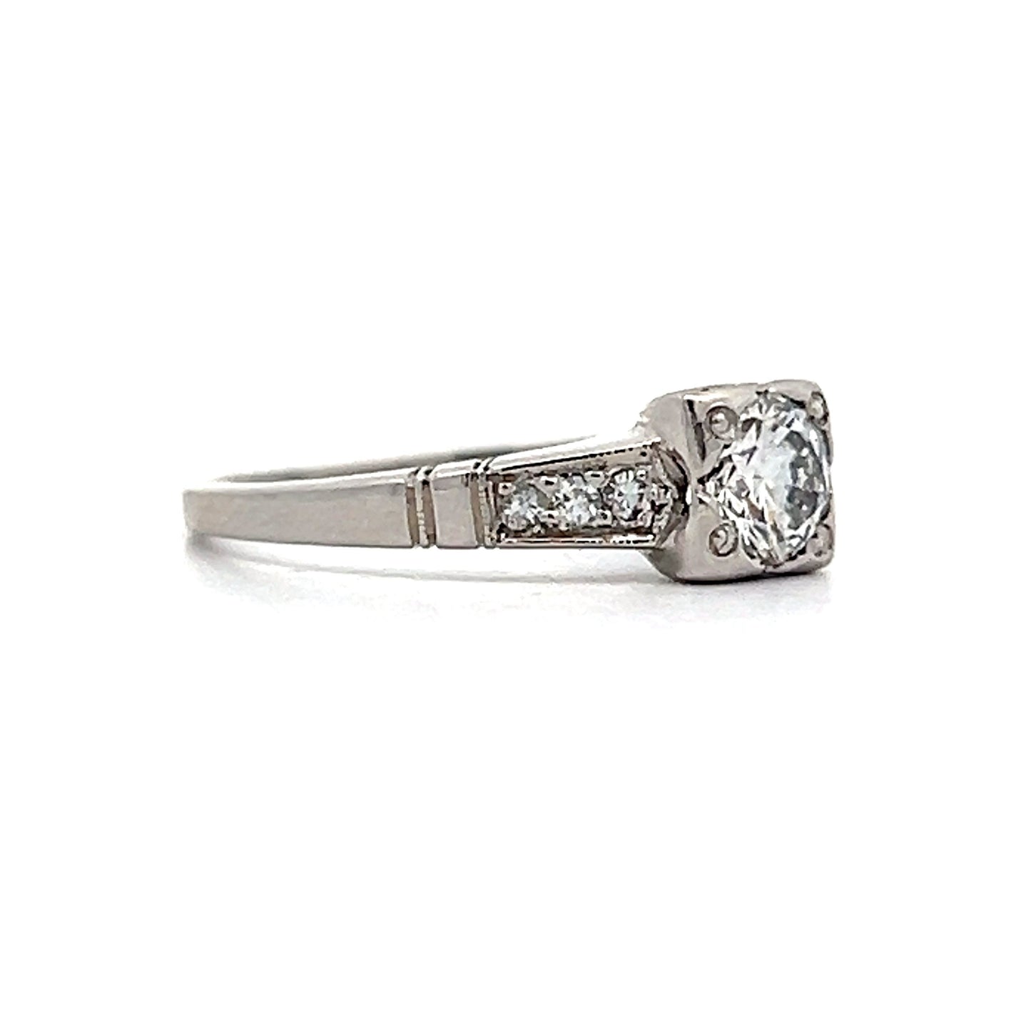 .46 Vintage Art Deco Transitional Diamond Engagement Ring