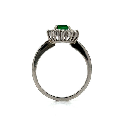 .61 Emerald Cut Emerald Cocktail Ring in Platinum