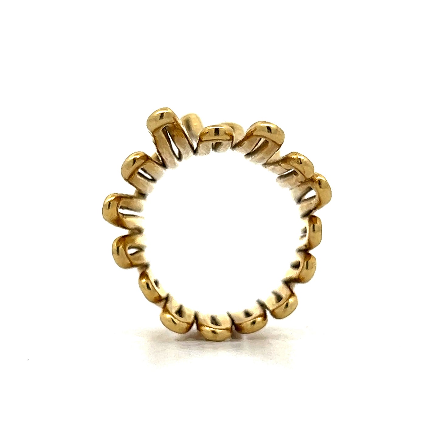 Organic Textured Right Hand Ring in 18k Yellow Gold