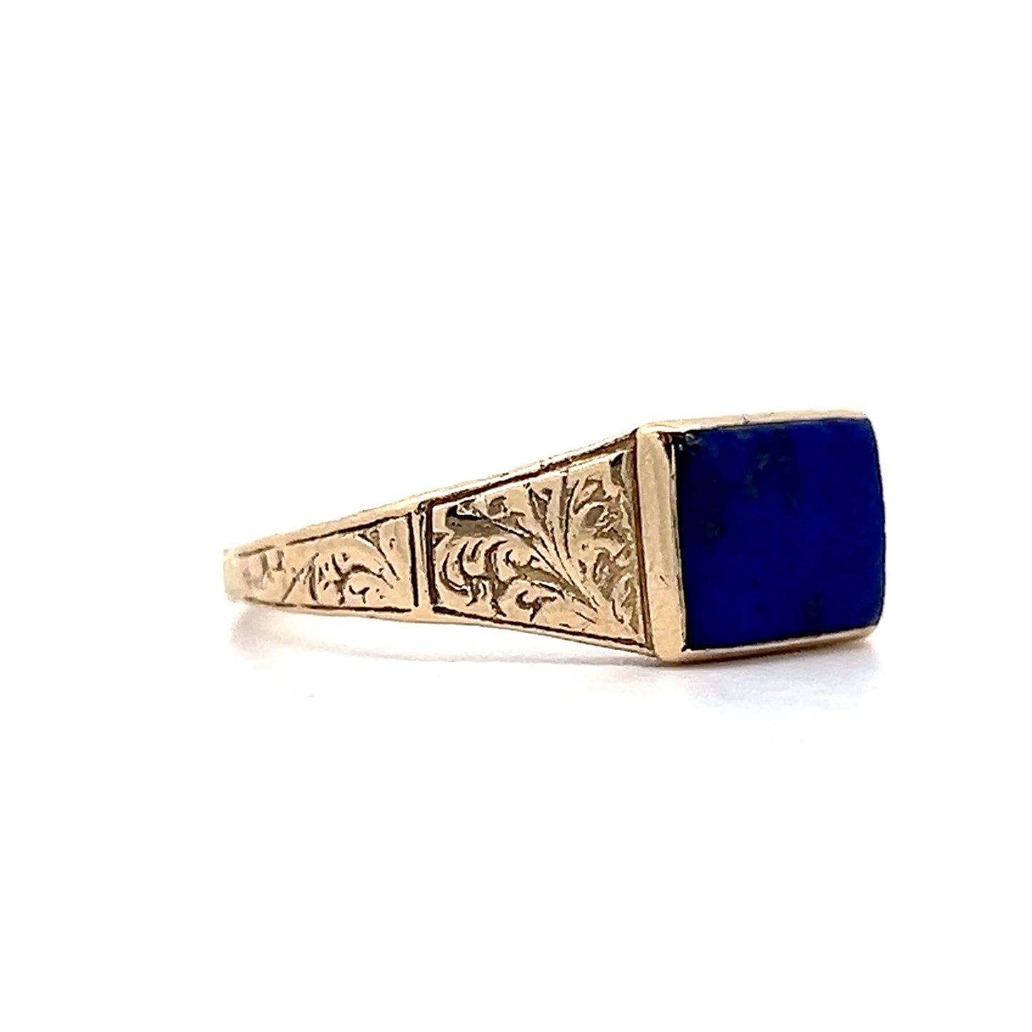 Vintage Victorian Lapis Lazuli Ring in Yellow Gold