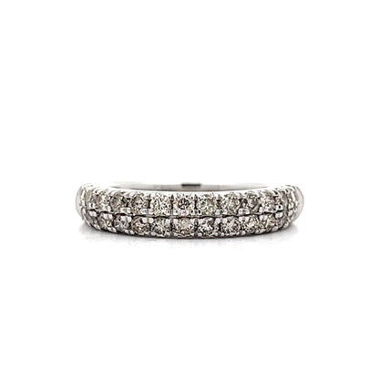 1.00 Diamond Pave Stacking Ring in 14k White Gold