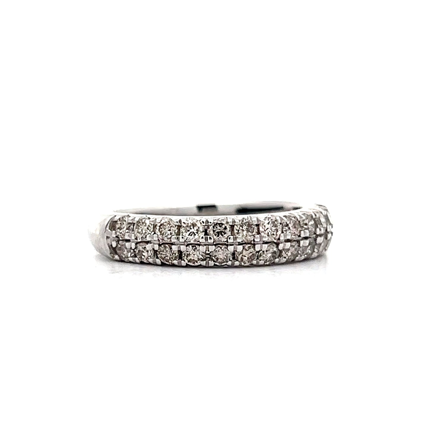 1.00 Diamond Pave Stacking Ring in 14k White Gold