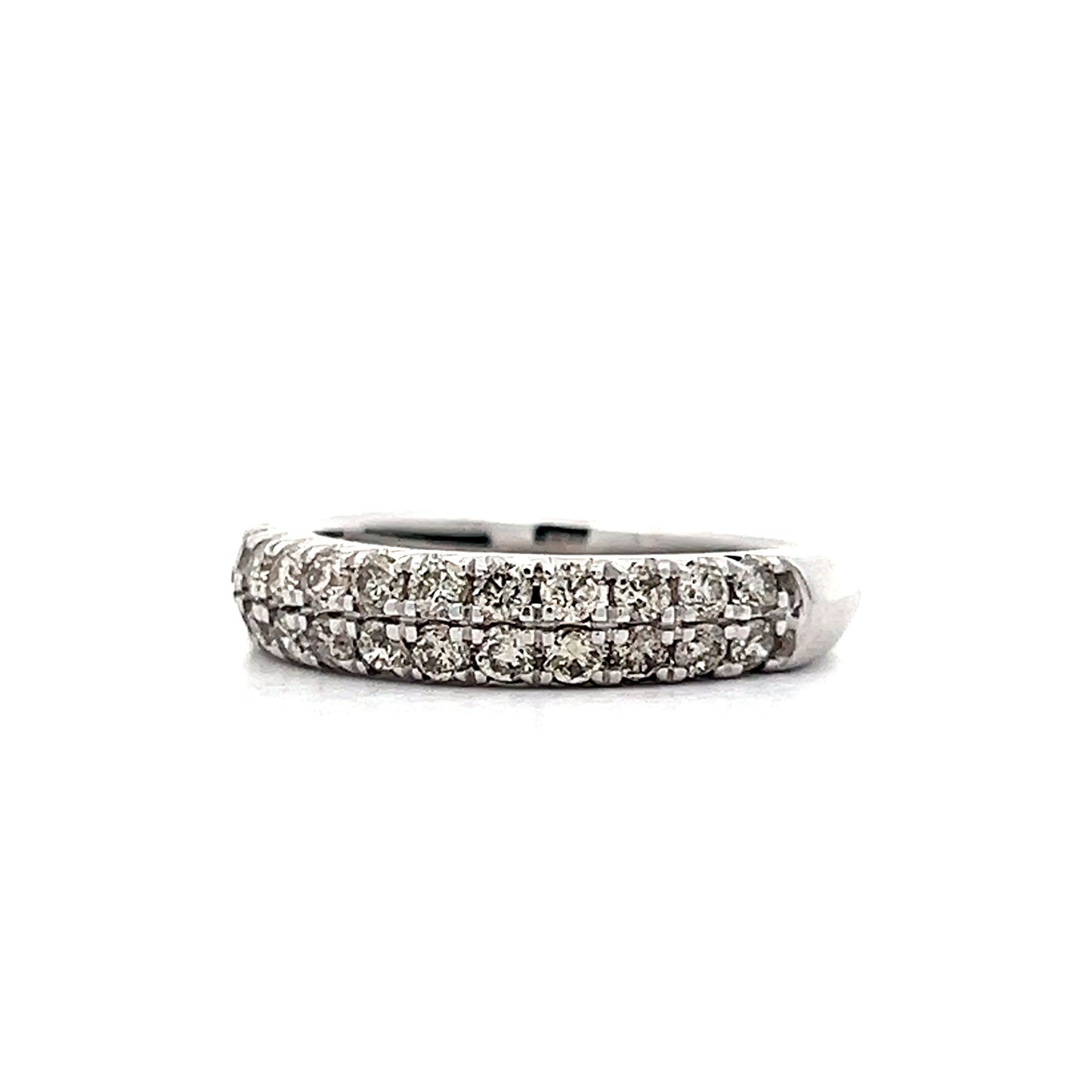 1.00 Diamond Pave Stacking Ring in 14k White Gold