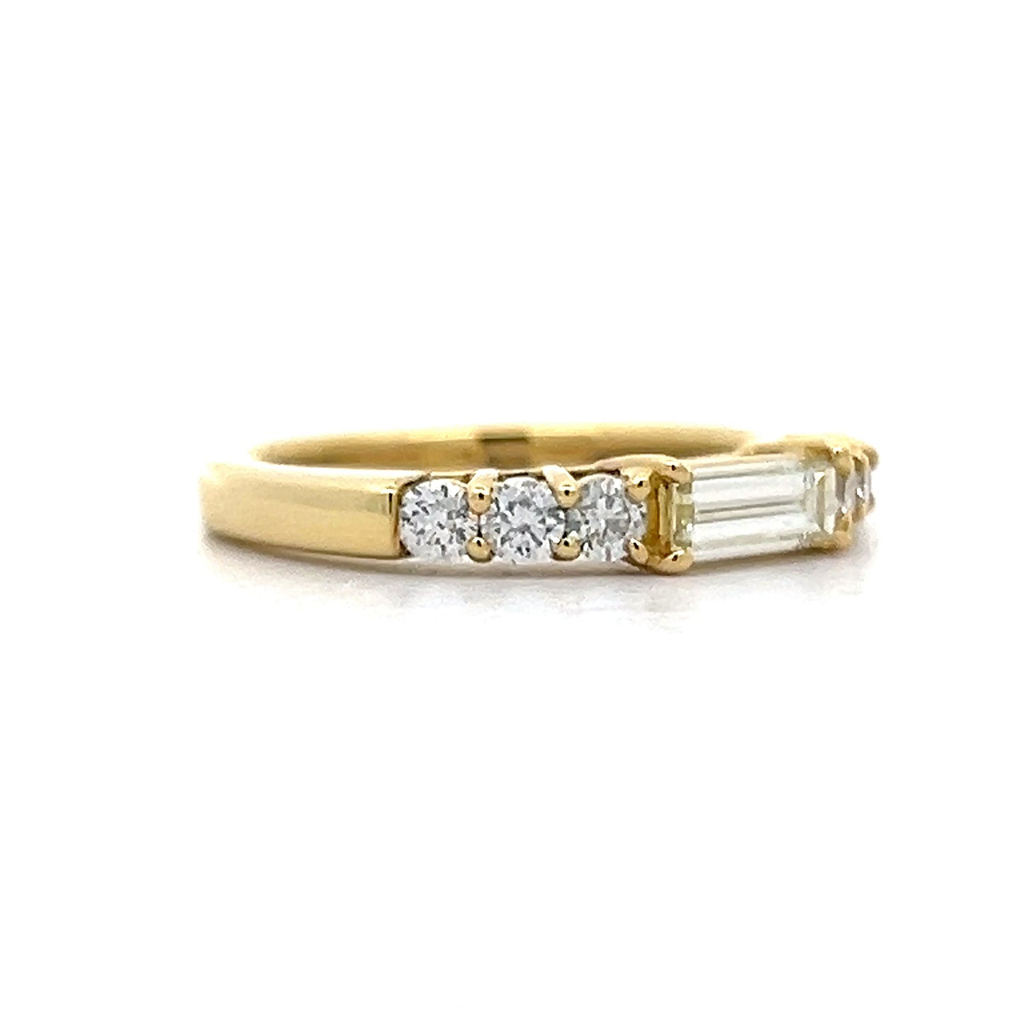 .43 Baguette Diamond Stacking Ring in 18k Yellow Gold