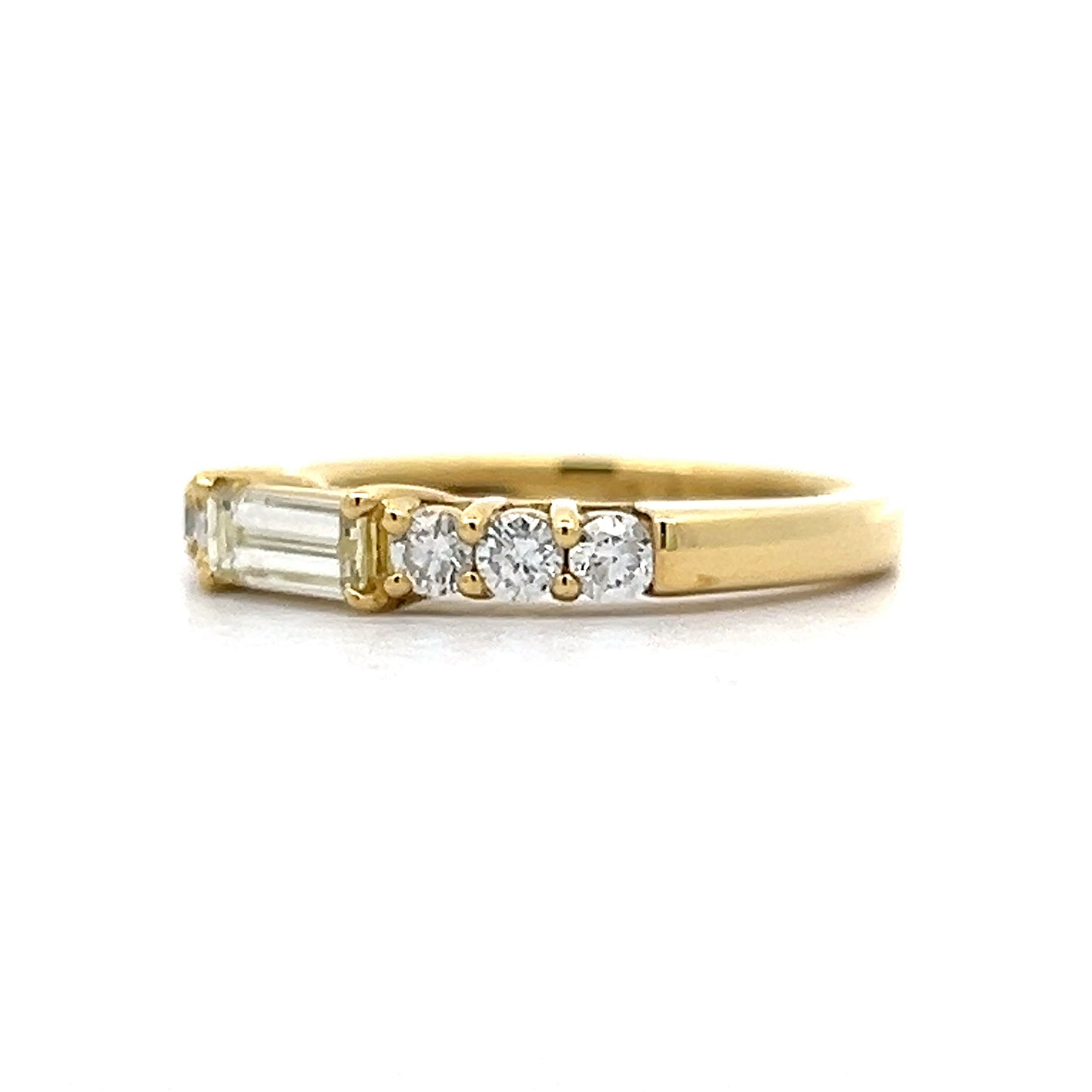 .43 Baguette Diamond Stacking Ring in 18k Yellow Gold