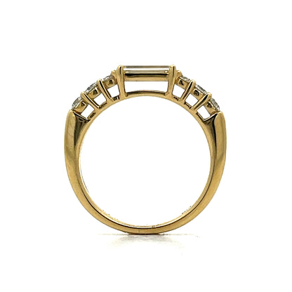 .43 Baguette Diamond Stacking Ring in 18k Yellow Gold