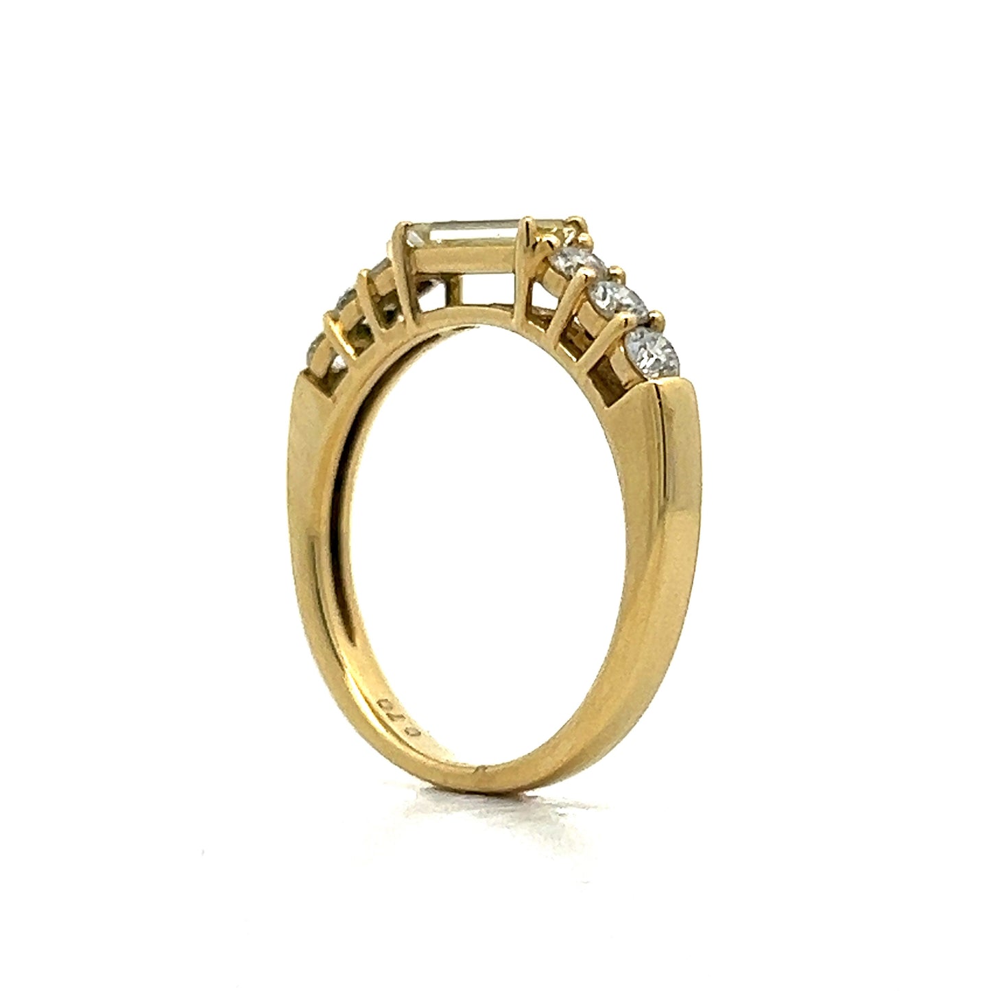 .43 Baguette Diamond Stacking Ring in 18k Yellow Gold