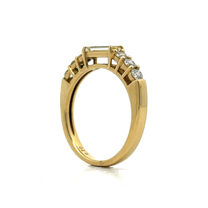 .43 Baguette Diamond Stacking Ring in 18k Yellow Gold