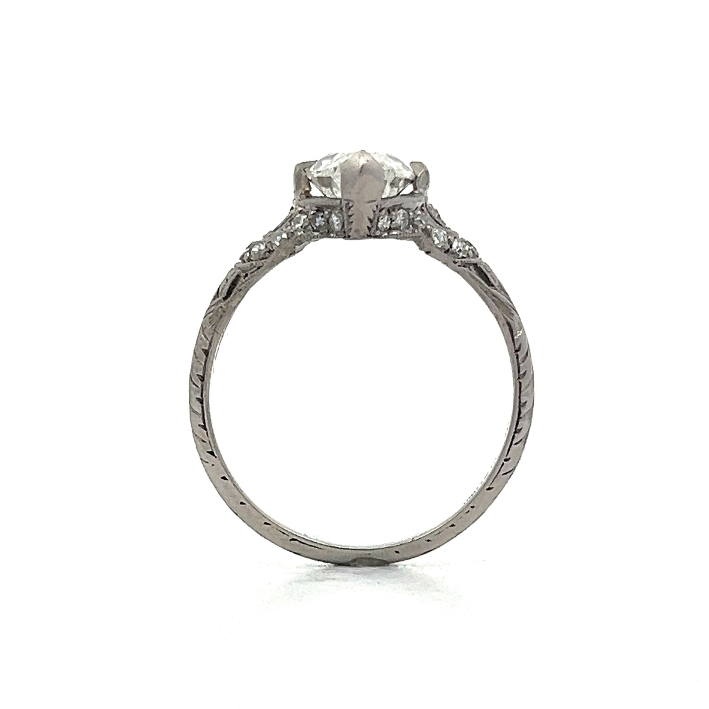 2.00 Art Deco Marquise Diamond Engagement Ring in Platinum