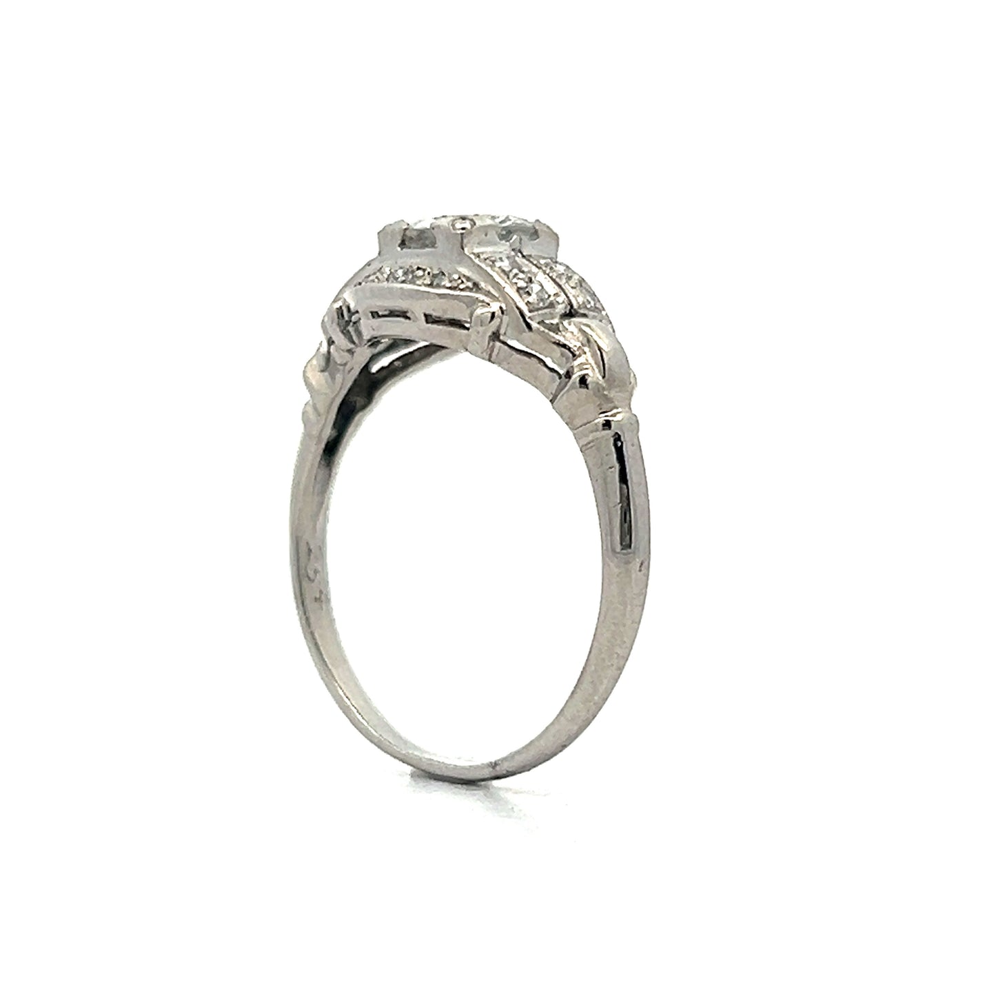 .69 Art Deco Diamond Engagement Ring in Platinum