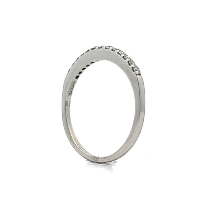 .23 Classic Round Diamond Wedding Band in 18k White Gold