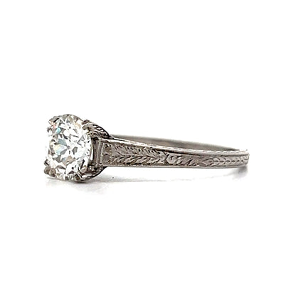 1.02 Old European Diamond Solitaire Engagement Ring