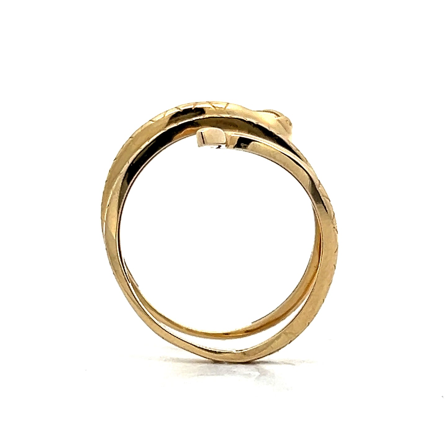 Classic Coiled Snake Ring in 14k Yellow Gold