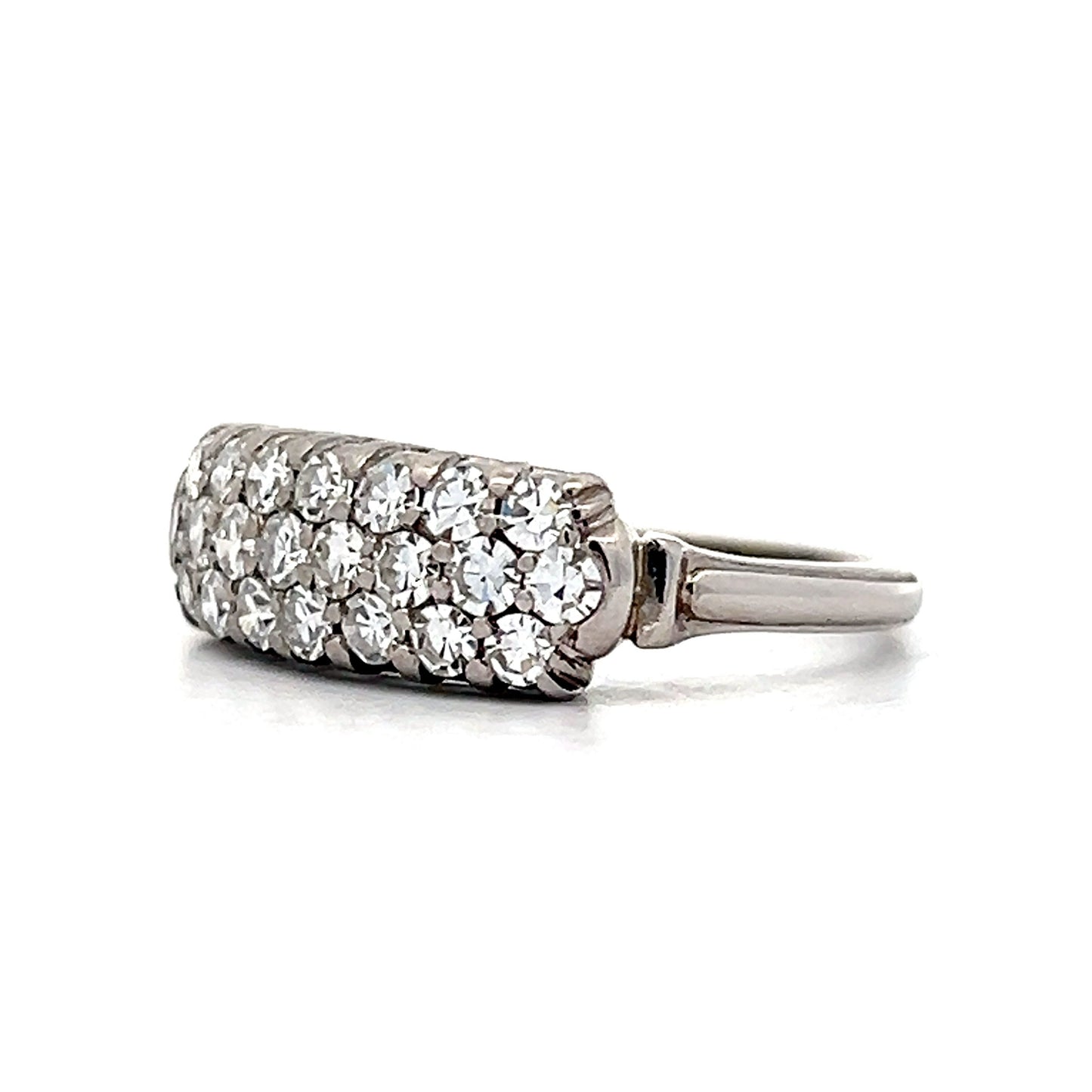 .66 Vintage 1950's Diamond Ring in 18k White Gold
