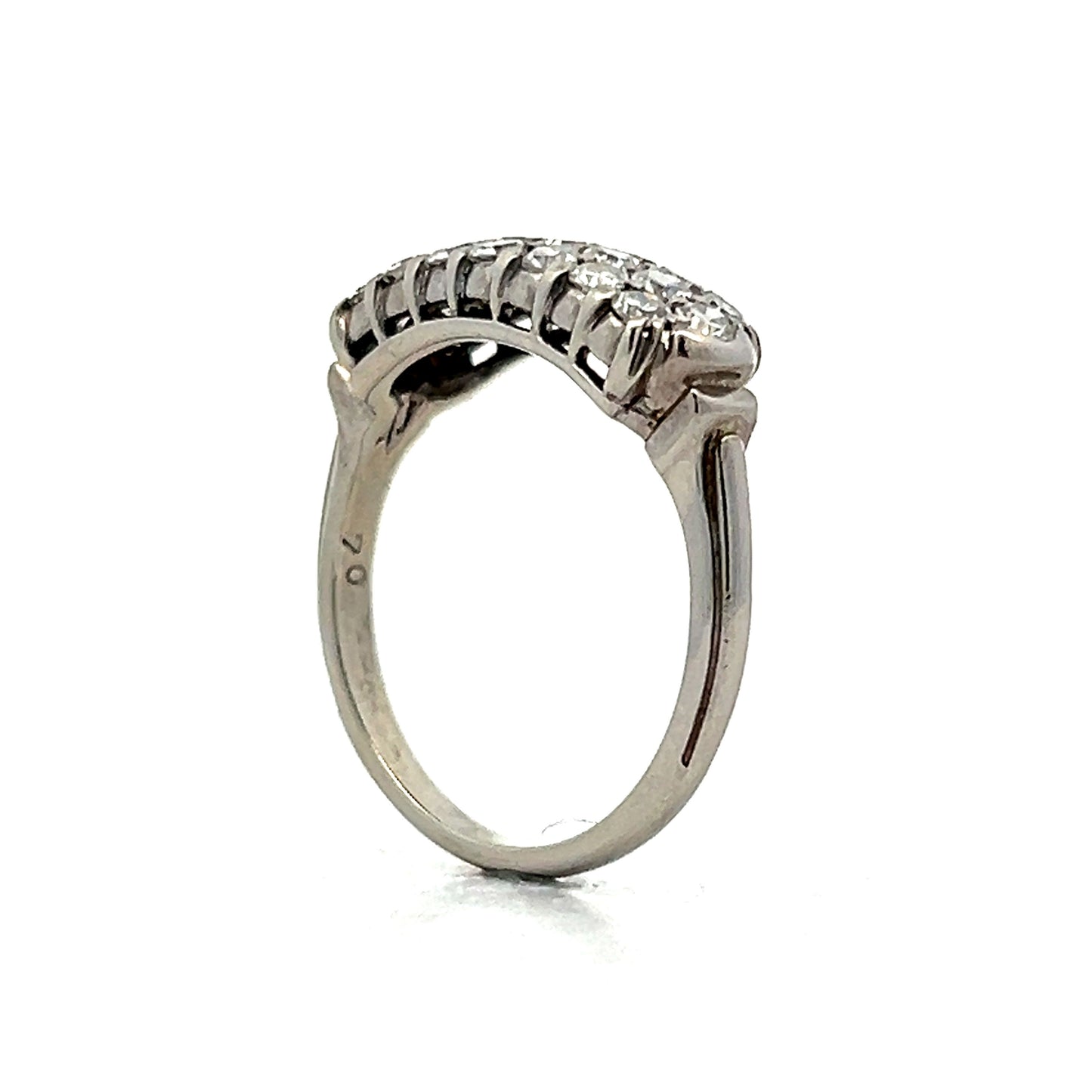 .66 Vintage 1950's Diamond Ring in 18k White Gold